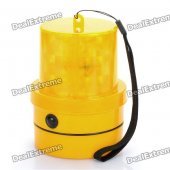 8-LED Flashing Yellow Light Caution Warning Lamp with Magnetic Mount Holder & Strap (2 x R20)
