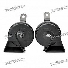 Auto Parts Car Electric Fanfare Horn Speaker - Black (Pair/12V) Auto Parts Car Electric Fanfare Horn Speaker - Black (Pair/12V)
