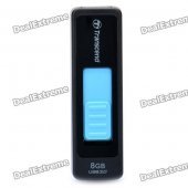 Genuine Transcend Jetflash760 USB3.0 Flash Drive - Black + Blue (8GB)