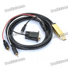 1080P HDMI to VGA & Audio Converter Cable (2M-Length)
