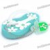 Cute Slippers Style USB Flash Drive with Chain - Blue (16GB)