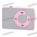 Mirror Rechargeable Clip-On Screen Free MP3 Player w/ TF Slot / 3.5mm Jack - Pink Mirror Rechargeable Clip-On Screen Free MP3 Player w/ TF Slot / 3.5mm Jack - Pink