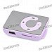 Mirror Rechargeable Clip-On Screen Free MP3 Player w/ TF Slot / 3.5mm Jack - Purple Mirror Rechargeable Clip-On Screen Free MP3 Player w/ TF Slot / 3.5mm Jack - Purple