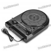 USB Turntable Vinyl LP to MP3 Converter - Black