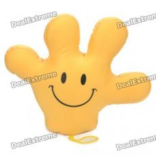 Cute Smile Expression Mickey Glove Hand Doll Toy - Yellow