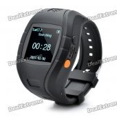 1.5" LCD GSM / GPS Personal Position Tracker Wrist Watch - Black