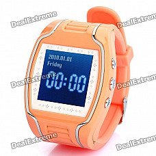1.5" USB Rechargeable GPS Tracking Sports Watch - Orange + White 1.5" USB Rechargeable GPS Tracking Sports Watch - Orange + White