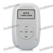Mini GSM / GPS Personal Position Tracker for Car / Child / Elder - White