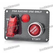 Car Toggle Switch with Red LED Indicator (DC 12V / Vehicle DIY)