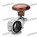 Car Steering Wheel Spinner Knob Power Handle Grip Ball - Silver + Brown