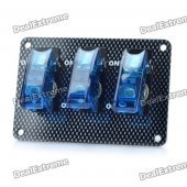 Car Toggle Switch with Blue LED Indicator (DC 12V / Vehicle DIY)