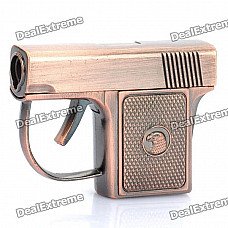 Cool Gun Pistol Style Zinc Alloy Windproof Butane Jet Torch Lighter