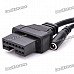 Car 12 Pin to 16 Pin OBD 2 Diagnostic Cable for Mitsubishi - Black