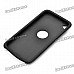 Protective Aluminum Alloy + Silicone Back Case for Ipod Touch 4 - Black