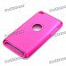 Protective Aluminum Alloy + Silicone Back Case for Ipod Touch 4 - Deep Pink