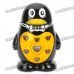 Cool QQ Cartoon Style LED Colorful Flashing Light Windproof Gas Lighter - Yellow + Black