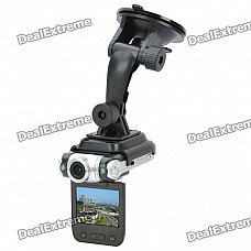 2.0" LCD 5.0 MP Wide Angle 4X 1080P Zoom Digital Car DVR Camcorder w/ Mini USB/HDMI/TF Card - Black