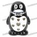 Cool QQ Cartoon Style LED Colorful Flashing Light Windproof Gas Lighter - Black + White