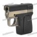 Stylish Cool Gun Style Windproof Gas Lighter with UV Money Detector - Black + Bronze