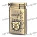 Stylish Cool Transformers Pattern Zinc Alloy Windproof Gas Lighter - Bronze