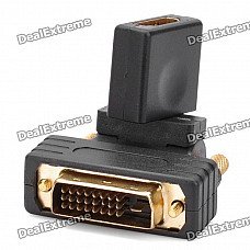 HDMI Female to DVI Male Adapter - Black HDMI Female to DVI Male Adapter - Black