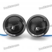 500W DIY Plastic Tweeters Speaker for Car Stereo Audio System - Black (Pair / DC 12V)