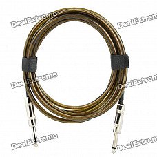 6.35mm Male to Male Audio Connection Cable for Guitar / Bass + More - Brown (3 Meters)