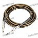 6.35mm Male to Male Audio Connection Cable for Guitar / Bass + More - Brown (3 Meters)
