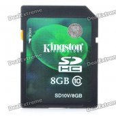 Genuine Kingston SDHC CLASS 10 SD Card with Write Protection Switch (8GB)