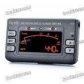 MT-40 2.5" LCD Metronome Tuner for Guitar / Bass / Violin - Black (2 x AAA)