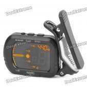 1.4" LCD Display PVC Clip Tuner - Black (1 x CR2032)