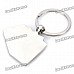 Rotatable Poker Card Shaped Keychain - Silver
