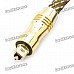 24K Gold-Plated Male to Male TOSLINK Digital Fever Optical Fiber Wire Cables - Golden(3M-Cable)