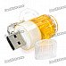 Beer Mug Style USB 2.0 Flash Jump Drive with Key Ring - Yellow (8GB)