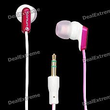 SN-335MP Fashion Stereo Earphone without Microphone - White + Red