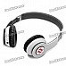 Genuine ZORO High Performance Folding Headphone Headset - White + Black