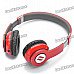 Genuine ZORO High Performance Folding Headphone Headset - Red + Black