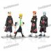 Cute Naruto Anime Figures Display Toys with Base (4-Piece Set)