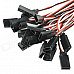 300mm 3-Pin Servo Leads Connection Splitted Y-Cables (10-Pack)