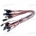 300mm 3-Pin Servo Leads Connection Extension Cables (10-Pack)