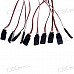 300mm 3-Pin Servo Leads Connection Extension Cables (10-Pack)