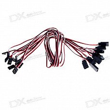 500mm 3-Pin Servo Leads Connection Extension Cables (10-Pack)