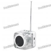 1.4" LCD Mini Music Speaker w USB /TF /FM - Silver