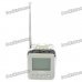 1.5" LCD USB Rechargeable Music Speaker w USB/TF Card/FM - Black + Transparent