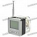 1.5" LCD USB Rechargeable Music Speaker w USB/TF Card/FM - Black + Transparent