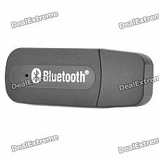 Bluetooth V2.0+EDR Audio Receiver w/ 3.5mm Audio Jack for Iphone 4S + More - Black