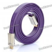 MOSHOU 24K Gold Plated HDMI 1.4 Male to Male Flat Connection Cable (200cm)