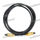 Optical Fiber Digital Audio Toslink Male to Male Cable - Golden Plug (150cm)