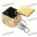 Mini Portable Dice Shaped Pocket Ashtray Keychain - Random Color