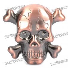 Skull Head Style Butane Jet Torch Lighter w/ Terrible Sound Laughter & Red Flashing Eyes